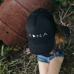 Kona Big Island Black Trucker Hat