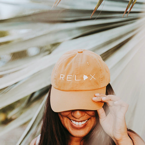 Relax Big Island Dad Hat - Yellow