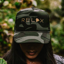Load image into Gallery viewer, Relax Big Island Camo Trucker Hat