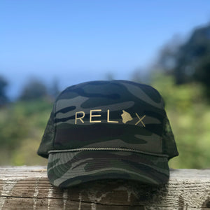 Relax Big Island Camo Trucker Hat
