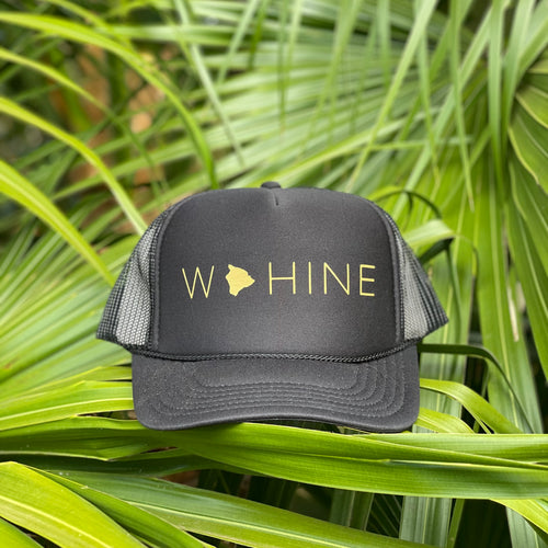 Wahine Big Island Black Trucker Hat